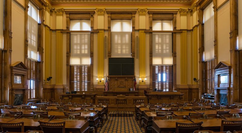State of Georgia Senate. Ornate inside of the chambers